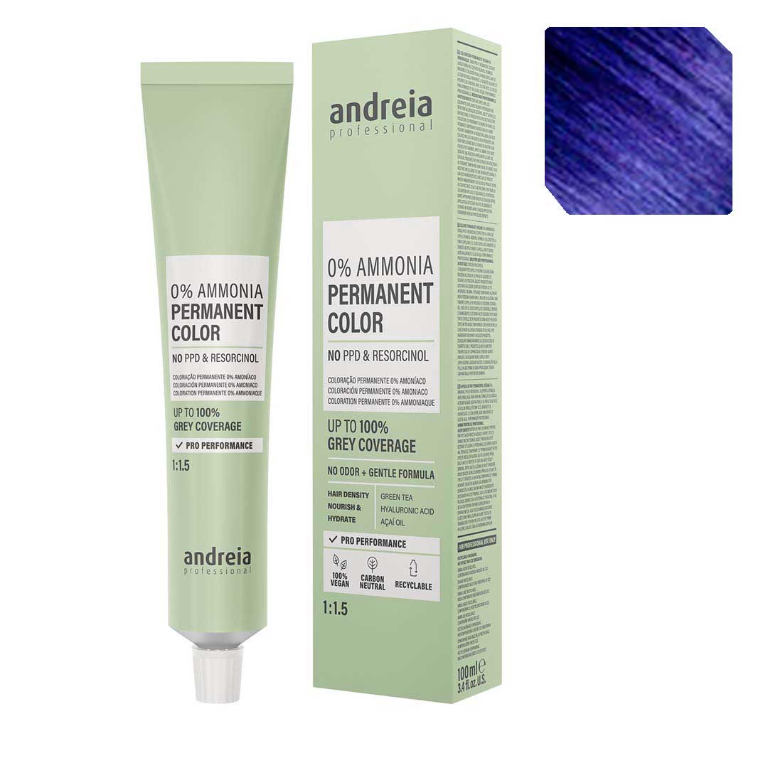 Andreia Vegan 0% Ammonia coloración permanente Mixtone Blue