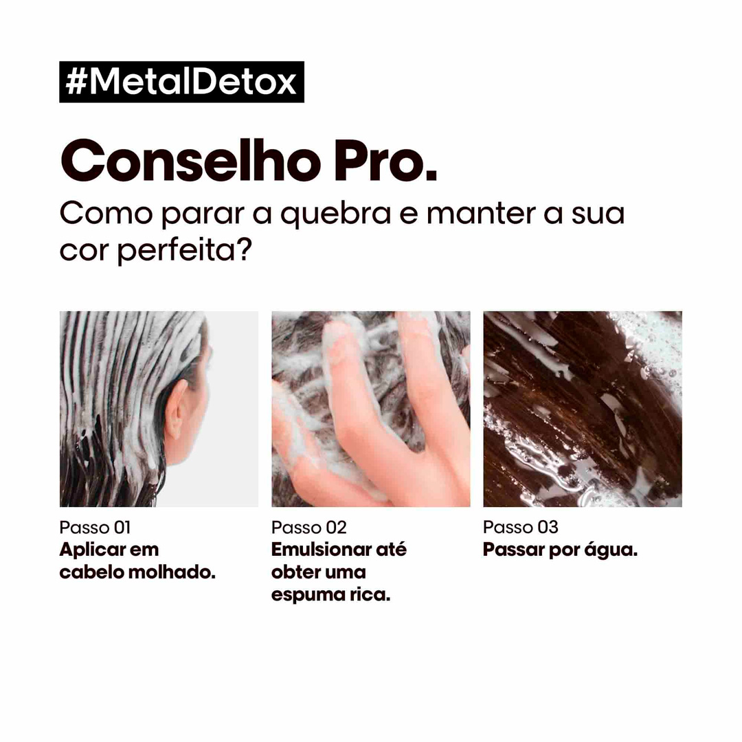 Loreal SE Metal Detox champú de limpieza profunda pós tratamiento químico