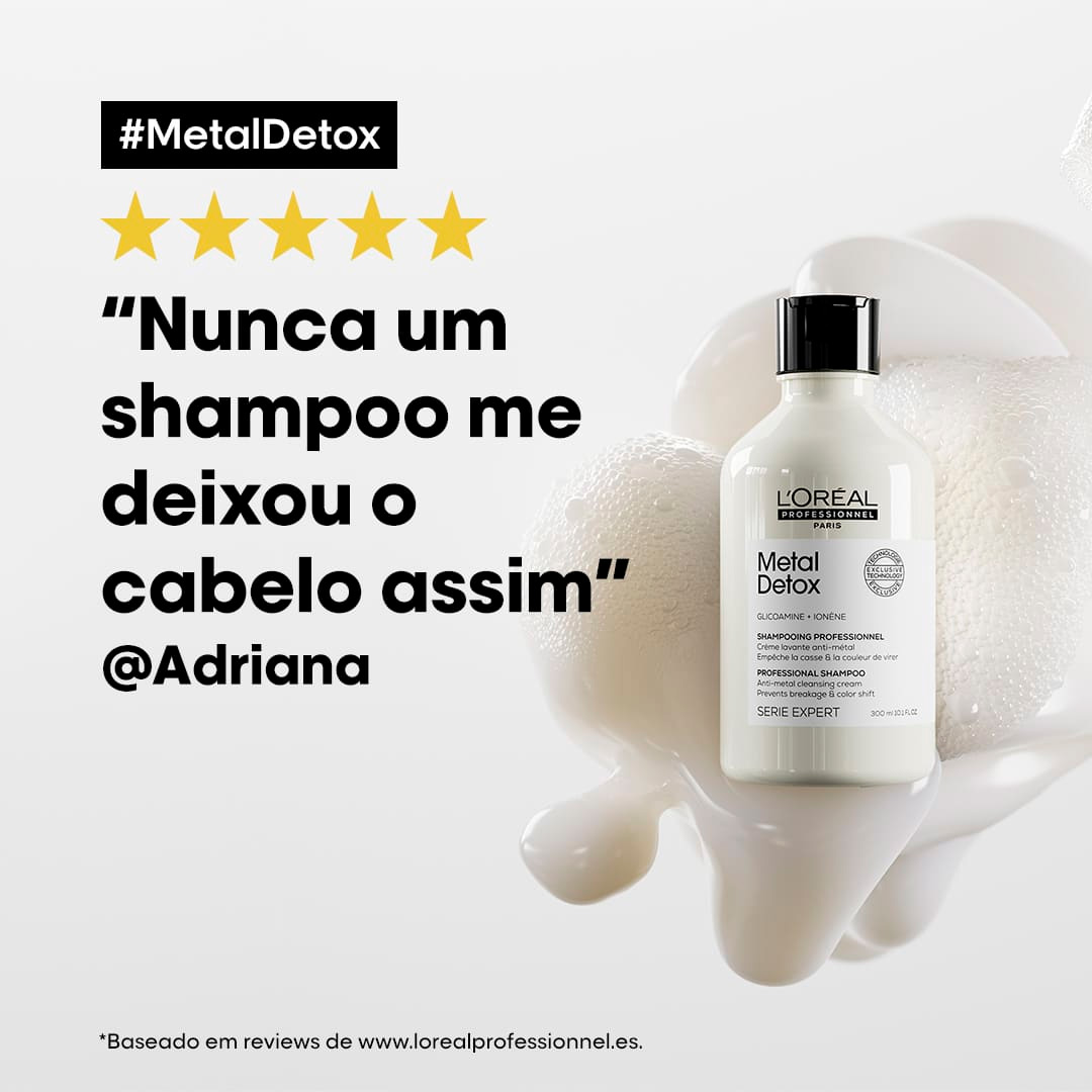 Loreal SE Metal Detox champú de limpieza profunda pós tratamiento químico