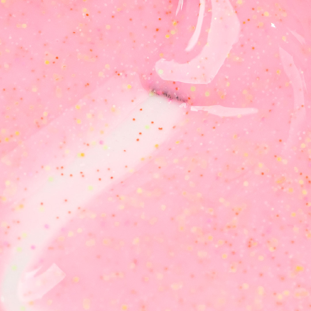 Inocos efeito lollipop rosa glitter colorido