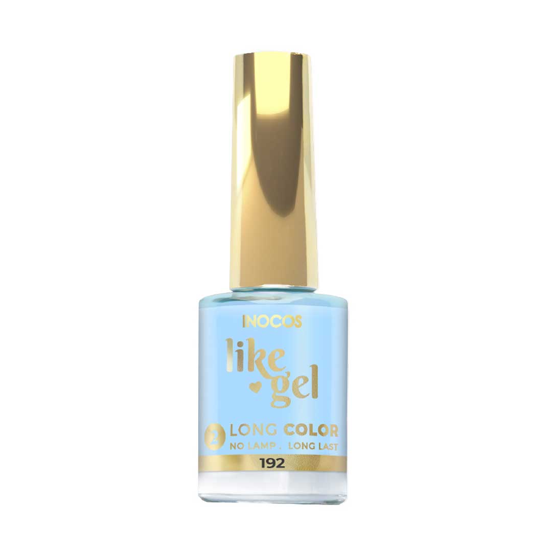 Inocos Like Gel verniz de unhas efeito gel 192 ciano pastel