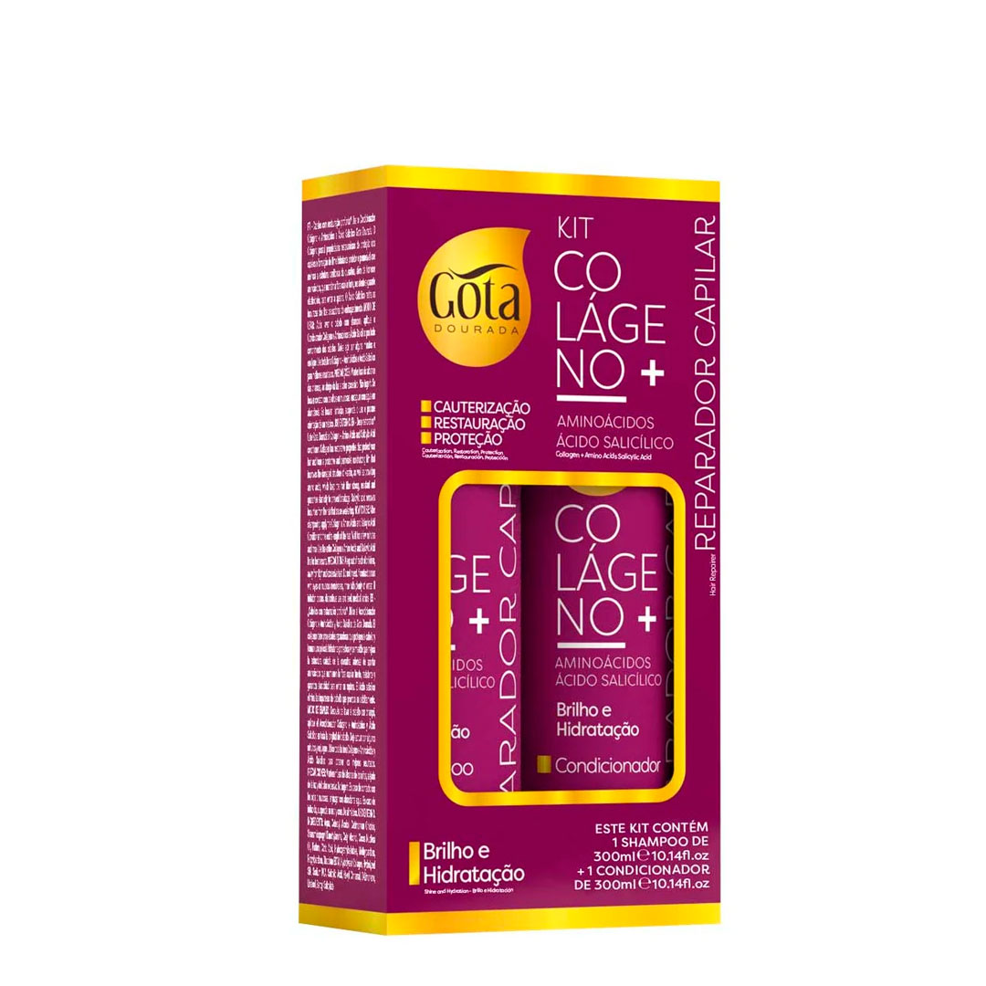 Gota Dourada Colágeno+ kit shampoo + conditioner