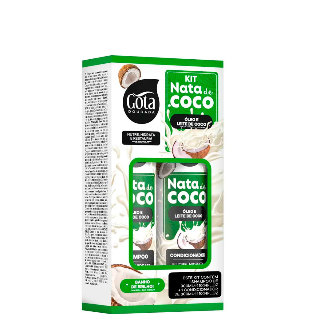 Gota Dourada Nata de Coco kit champô + condicionador