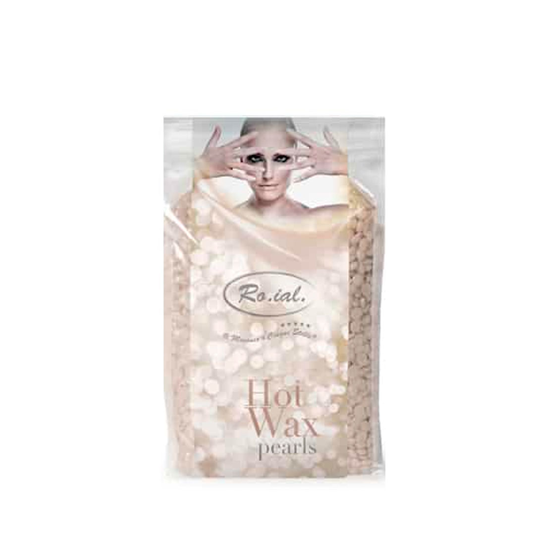 Ro.ial bolsa de cera de perlas granuladas blanca