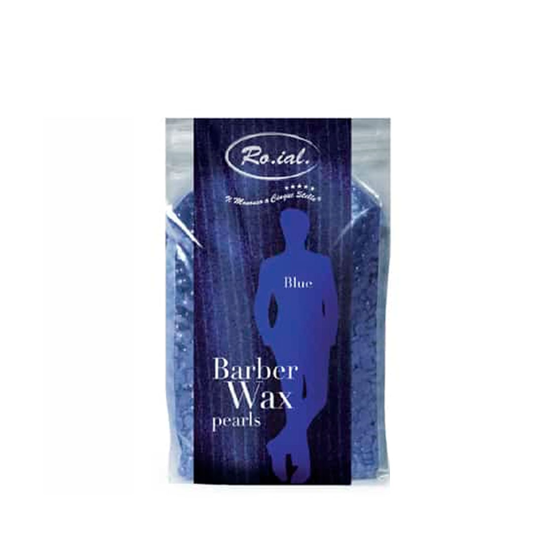Ro.ial bolsa de cera de perlas granuladas azul para hombre