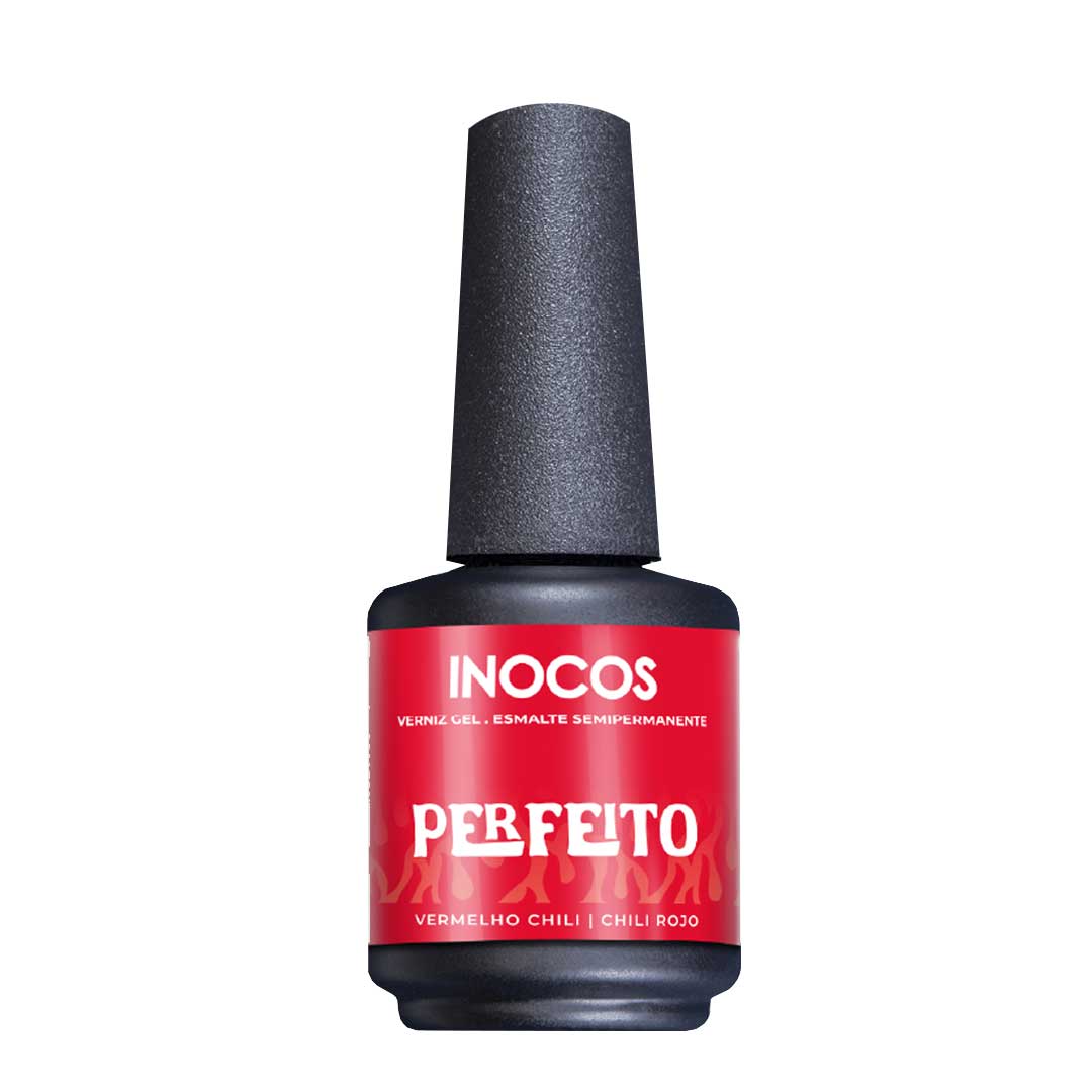 Inocos verniz gel Acertar em cheio perfeito NL3 vermelho chili
