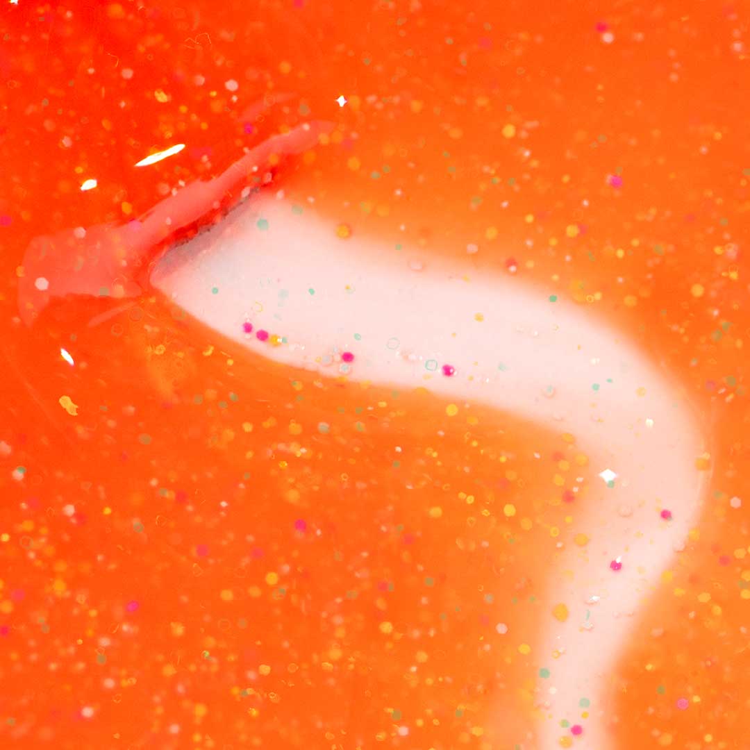 Inocos efeito lollipop LP3 laranja glitter colorido