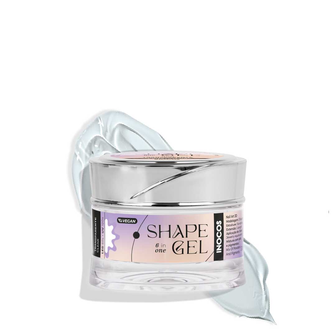 Inocos gel de nail art 3D shape gel transparente