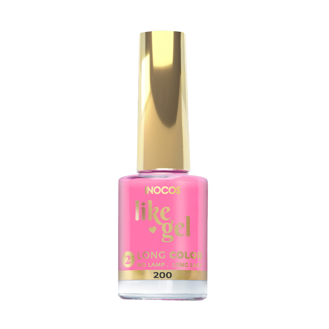 Inocos Like Gel verniz de unhas efeito gel 200 rosa gelado