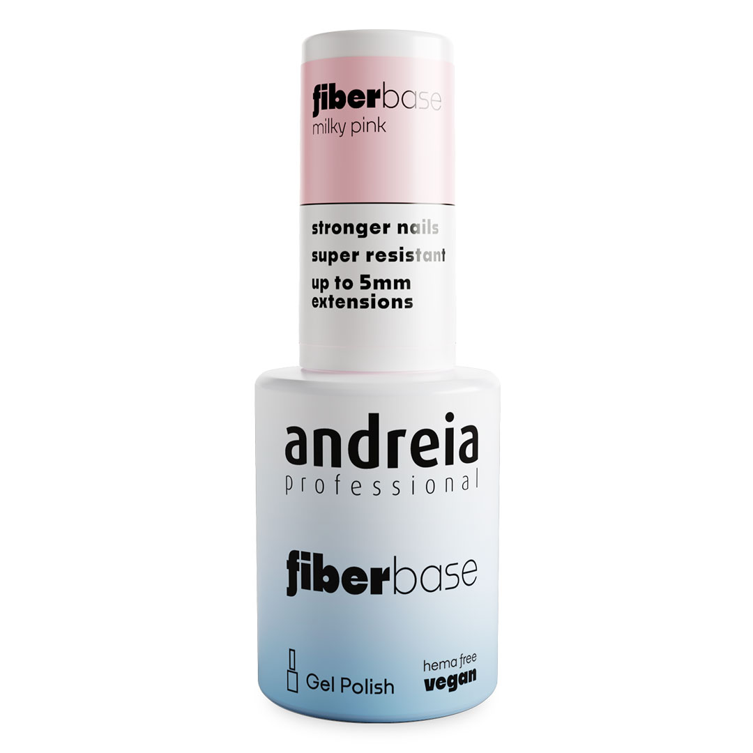 Andreia verniz fiber base milky pink