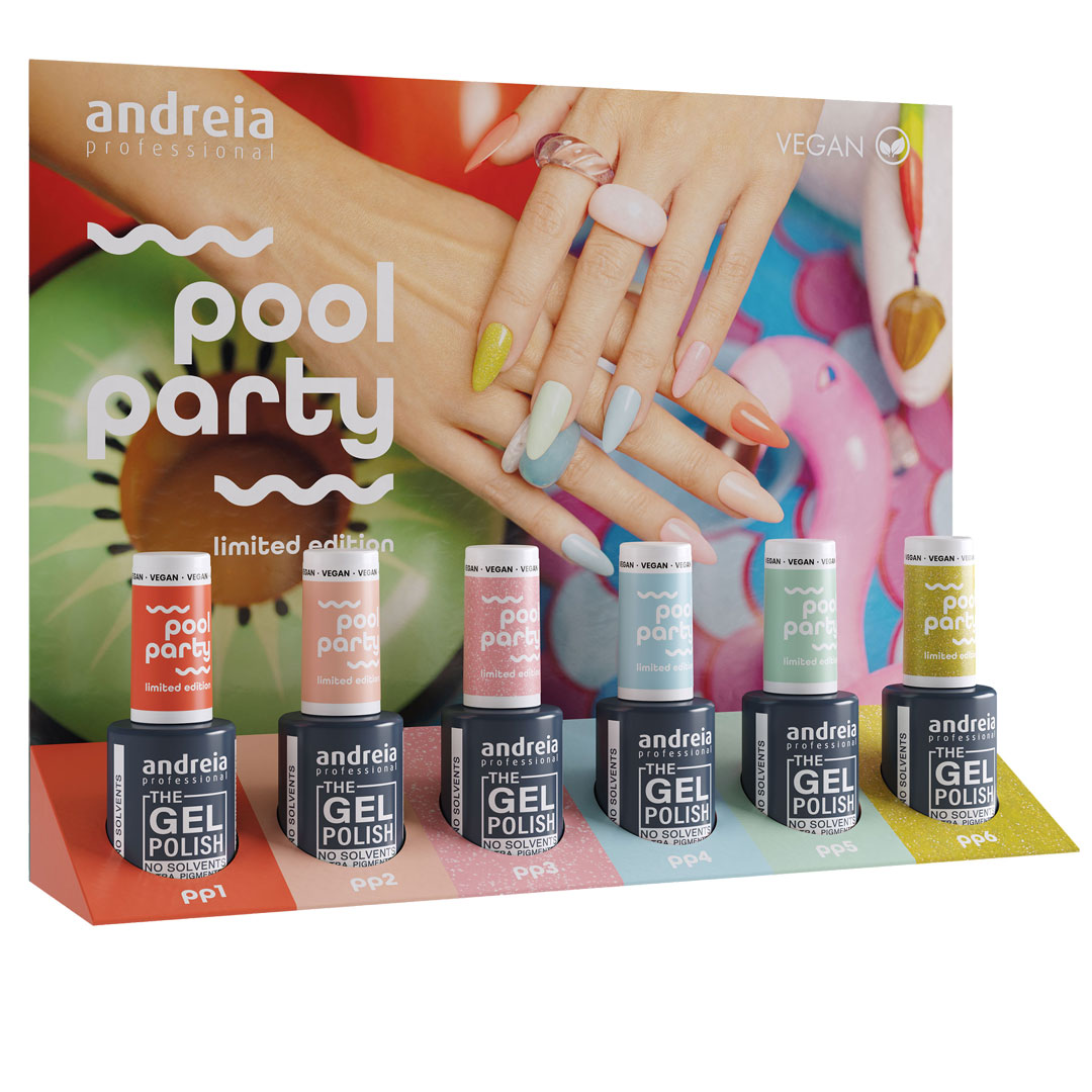 Andreia gel nail polish colection Pool Party with exhibitor