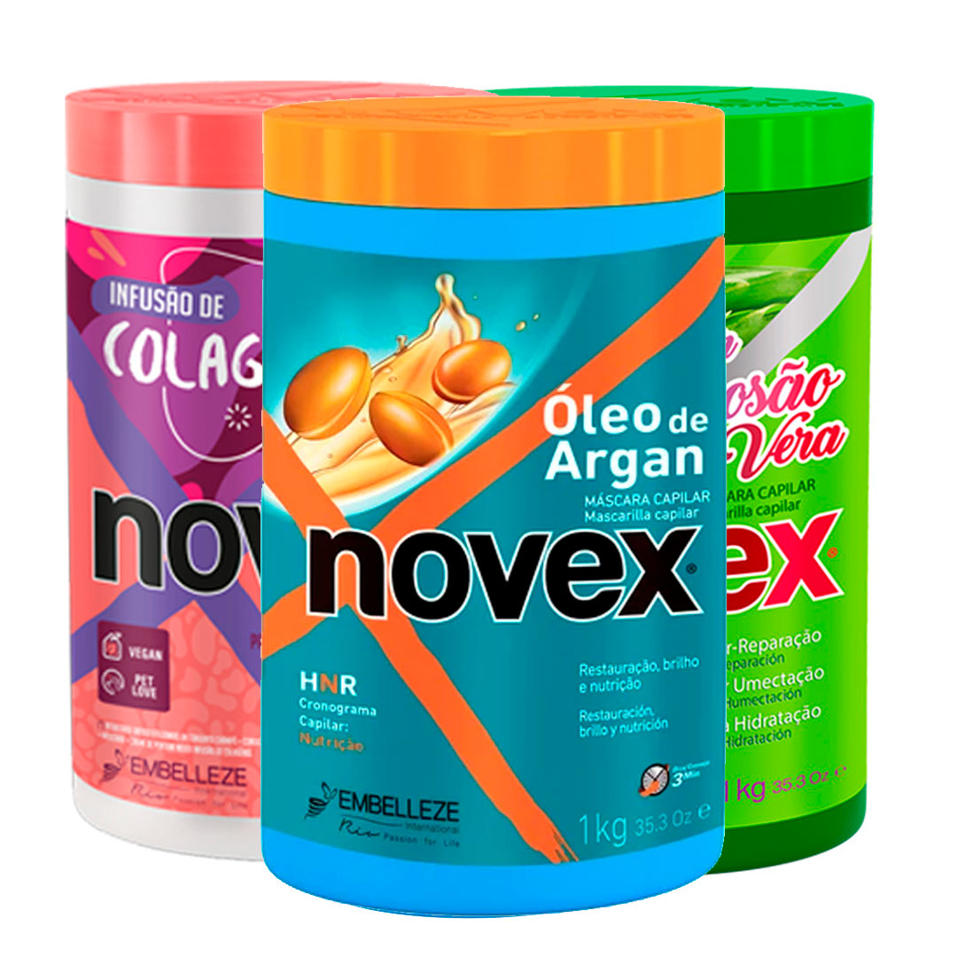 Novex Argan kit máscara cronograma