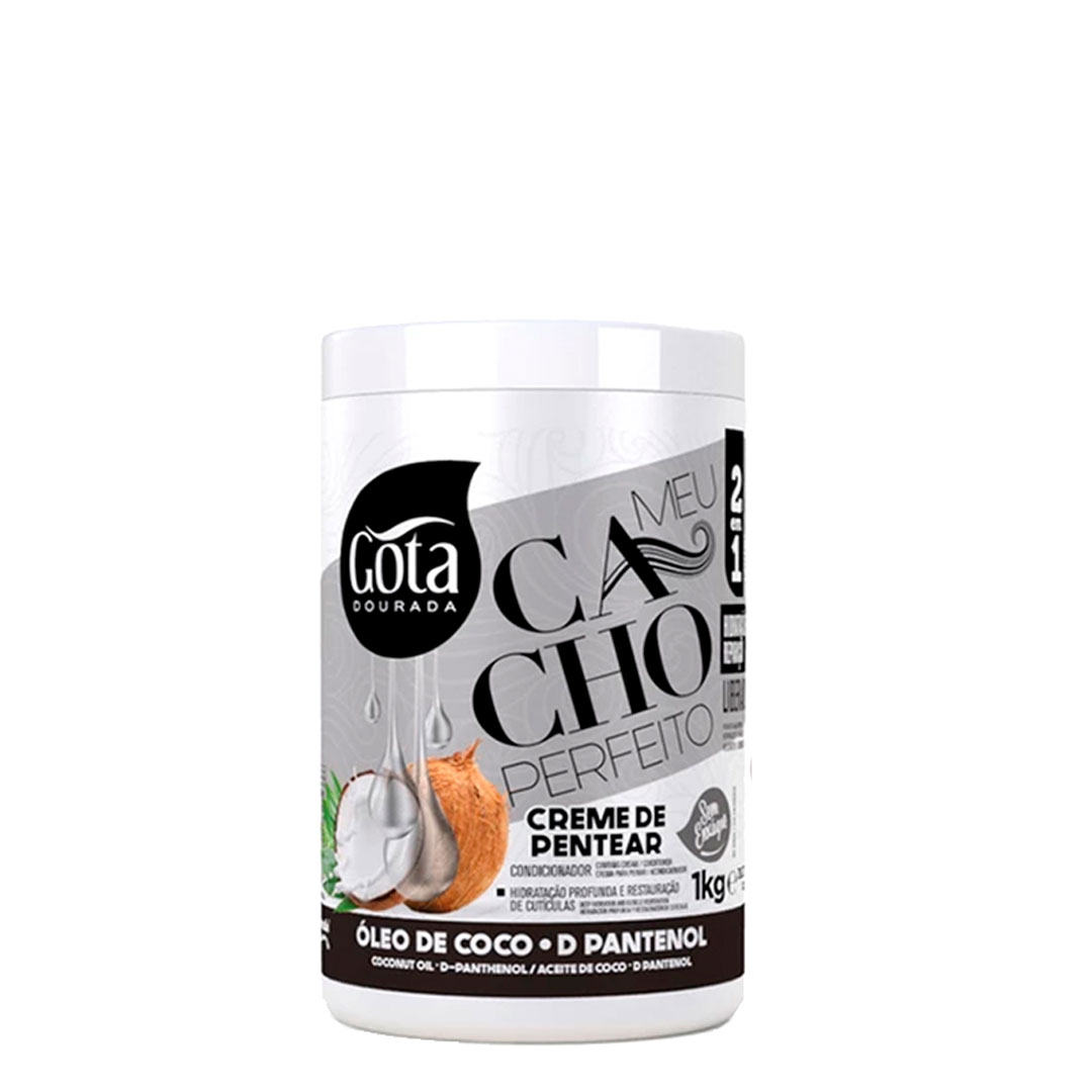 Gota Dourada Meu Cacho Perfeito creme pentear óleo de coco