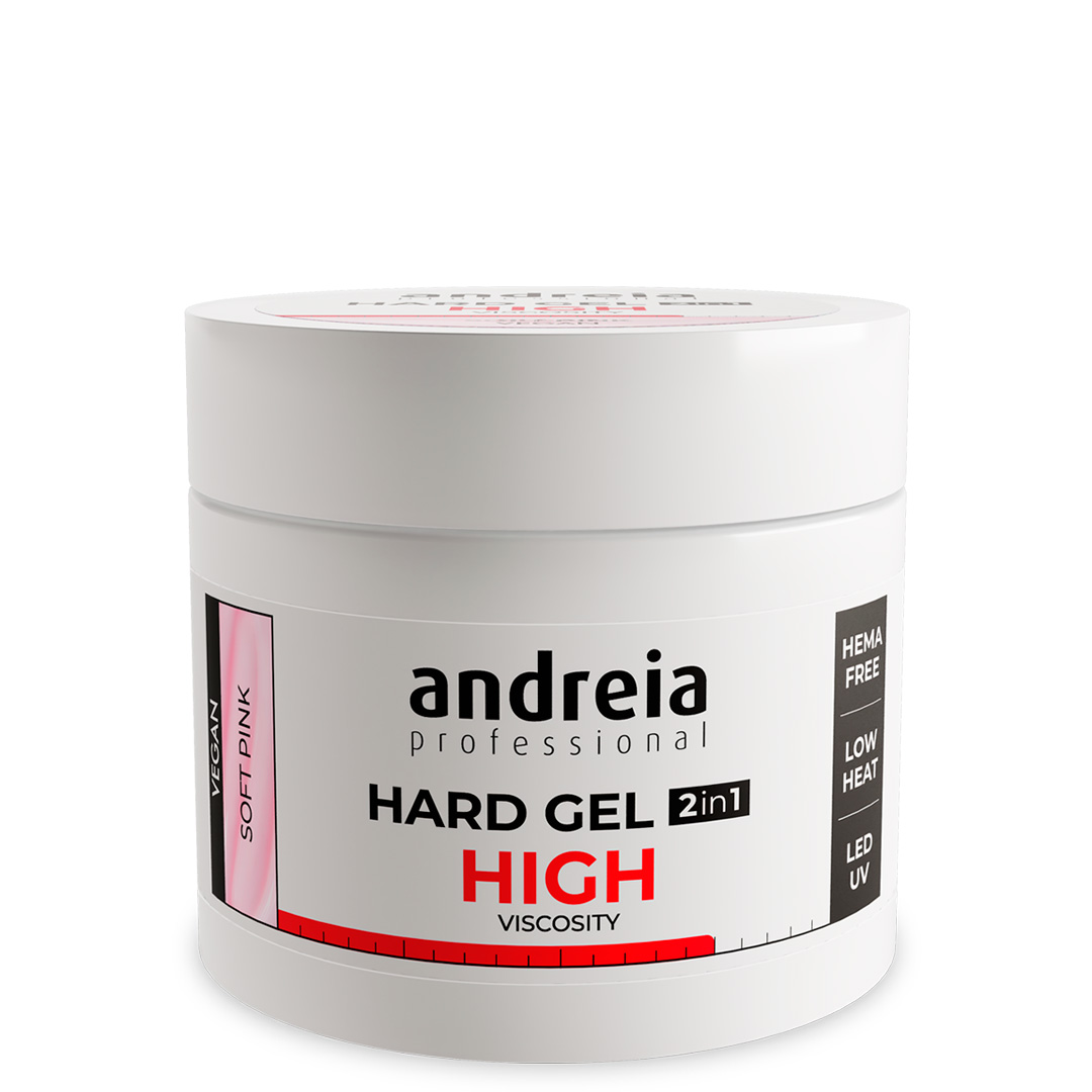 Andreia Hard high viscosity nail building gel soft pink