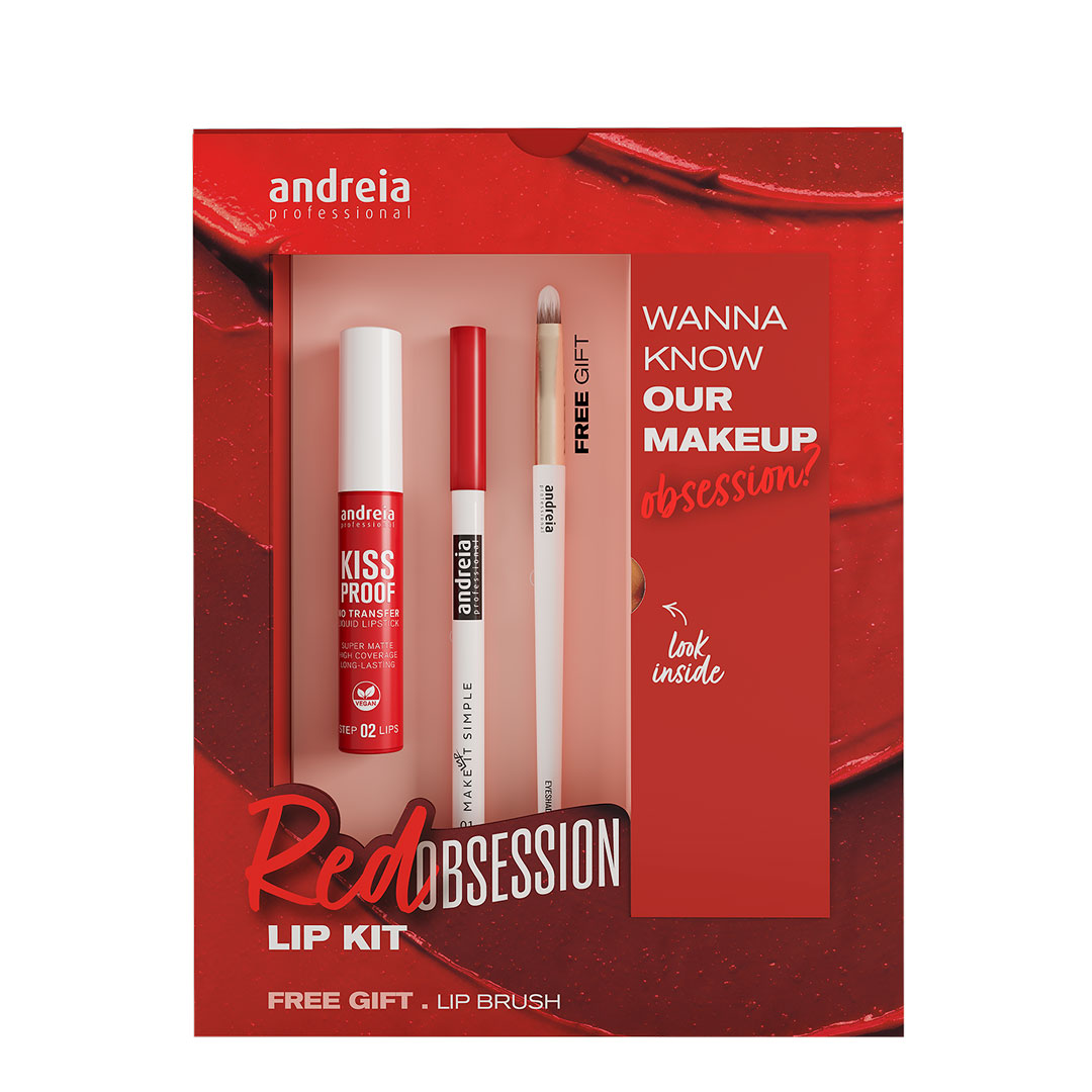 Andreia makeup kit red obssesion lip