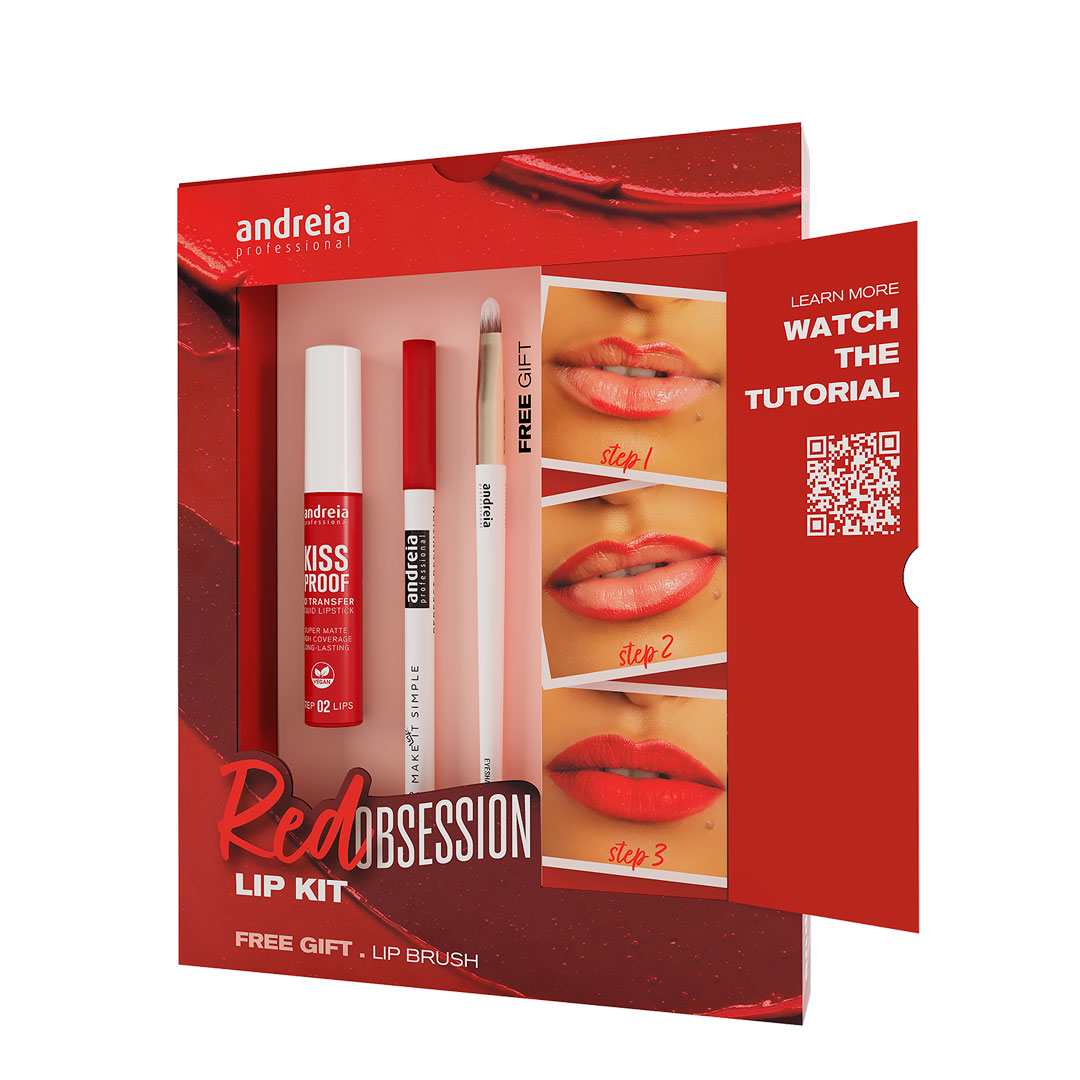 Andreia makeup kit red obssesion lip