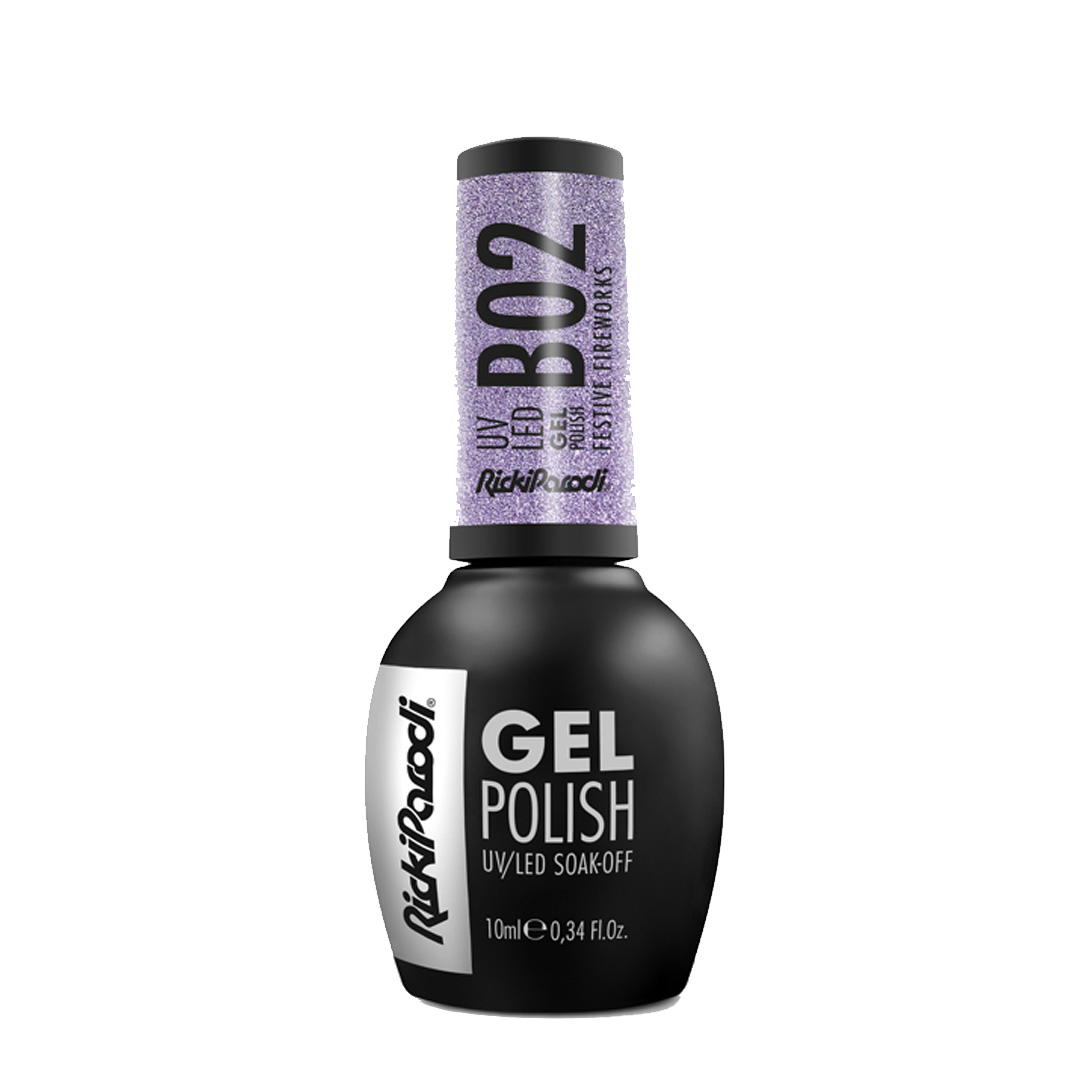 Rickiparodi verniz de unhas de gel B02 Festive Fireworks