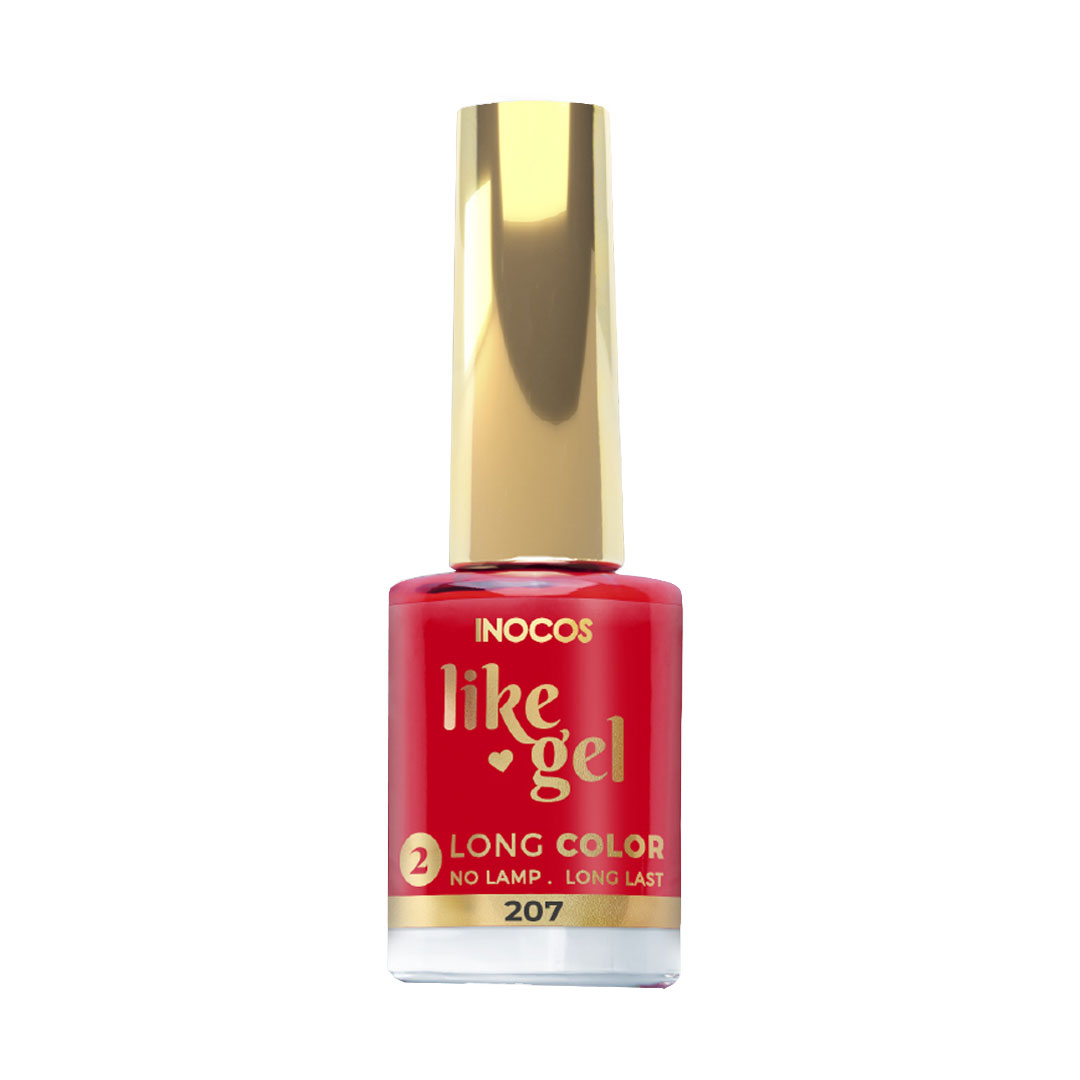 Inocos Like Gel verniz de unhas efeito gel dama de copas vermelho copas 207