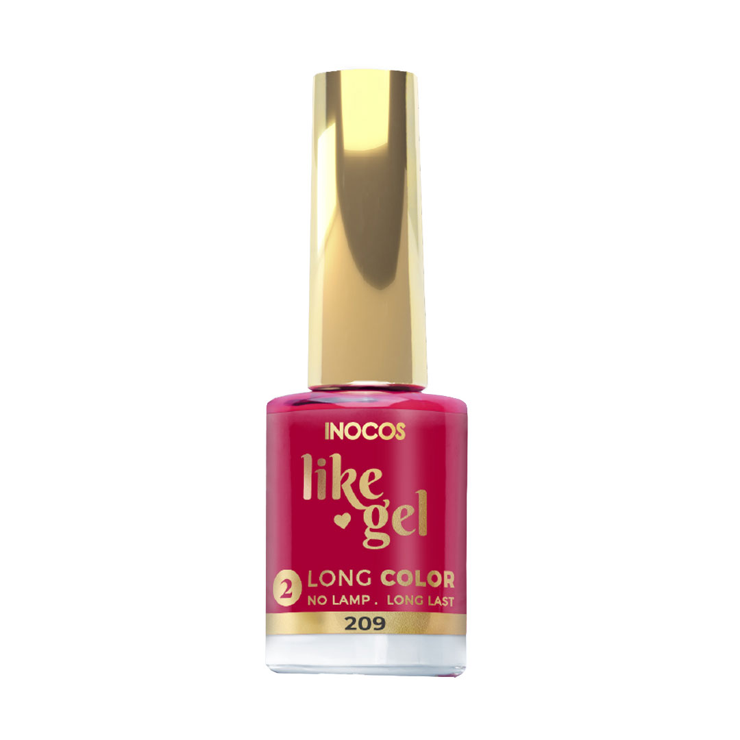 Inocos Like Gel verniz de unhas efeito gel dama de copas vermelho imperial 209