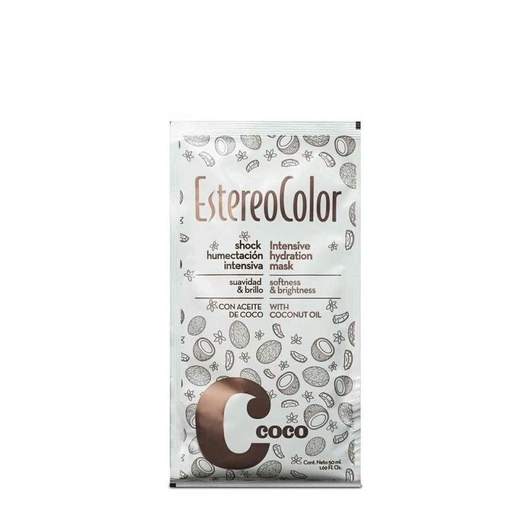 EstereoColor máscara shock coco hidratação e brilho