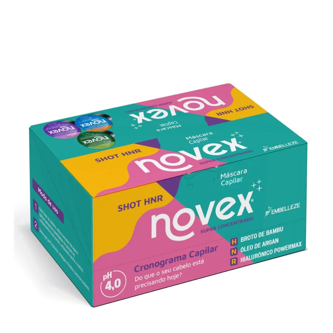 Novex Shot HNR caixa com 12 unidades