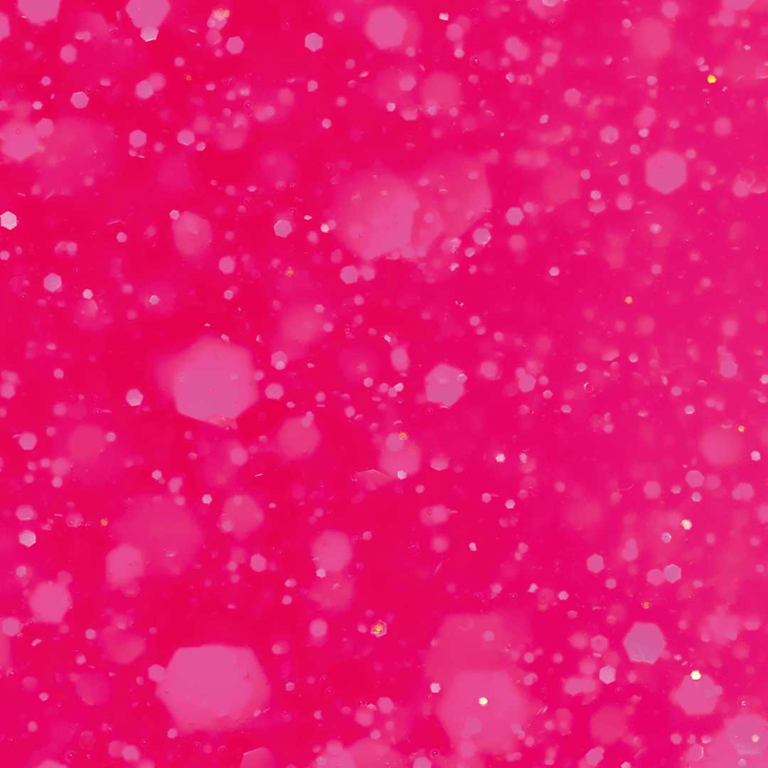 Andreia verniz de unhas de gel Beach, Please! BP5 rosa vibrante com glitter holografico