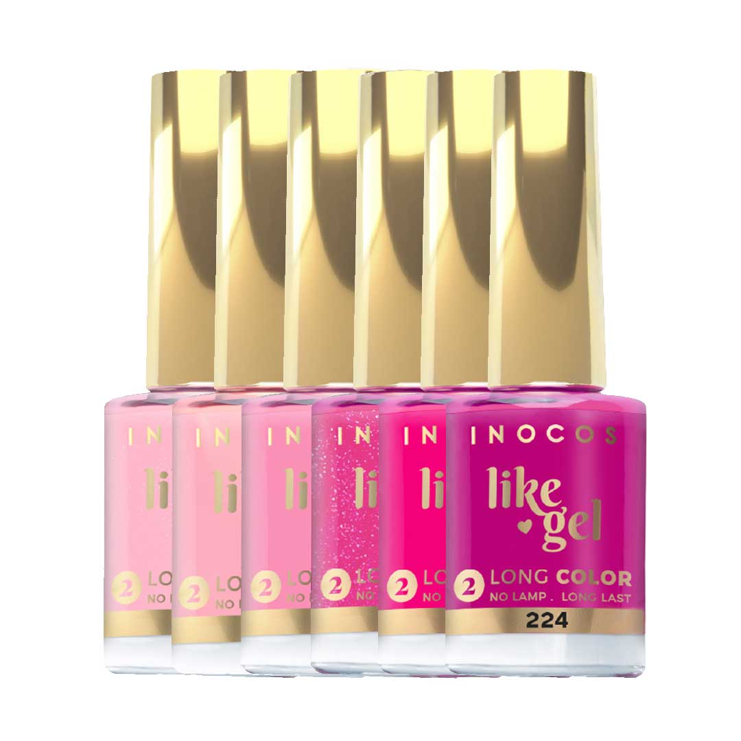 Inocos Like Gel verniz de unhas efeito gel coleção atitude rosa