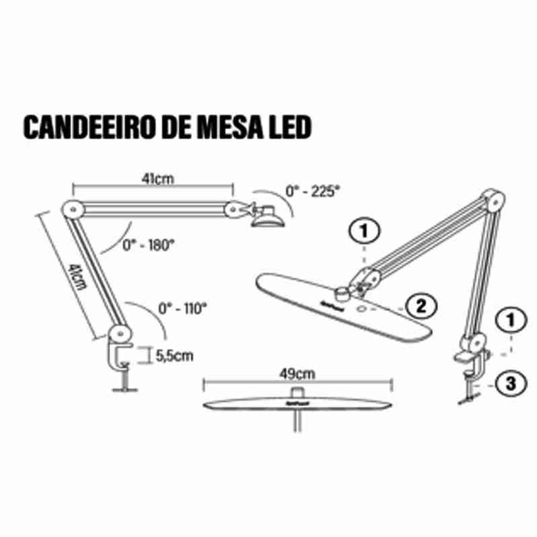 Lookimport lámpara de mesa led blanca 20W