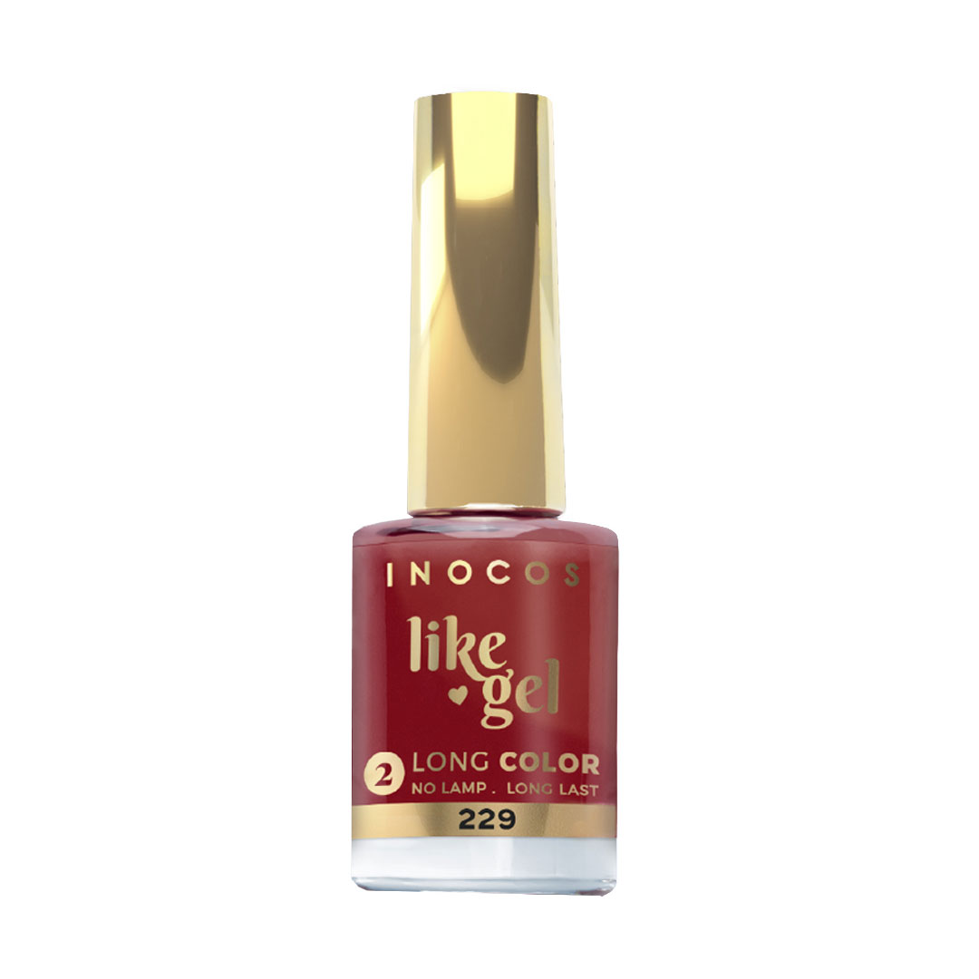 Inocos Like Gel gel effect nail polish natura lovers spice edition 229 bordeaux red