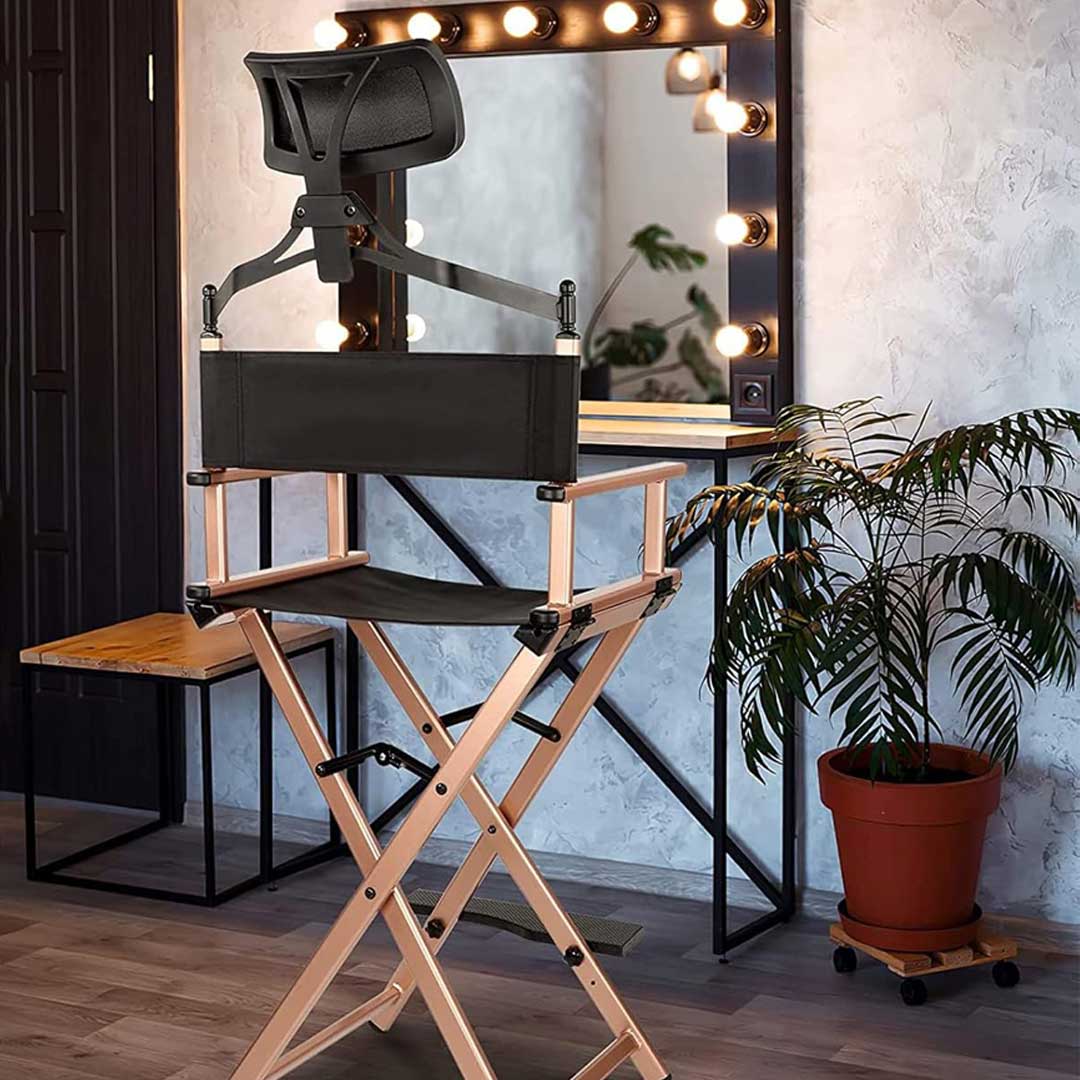 Lookimport chaise de maquillage avec appui-tête - or rose Lookimport chaise de maquillage avec appui-tête - or rose