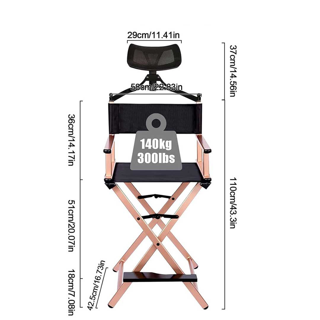 Lookimport chaise de maquillage avec appui-tête - or rose Lookimport chaise de maquillage avec appui-tête - or rose