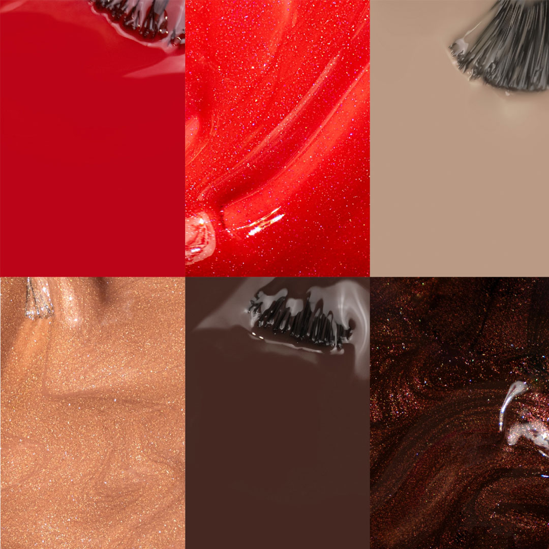 Inocos verniz gel coleção O Típico Natal com top coat noblue