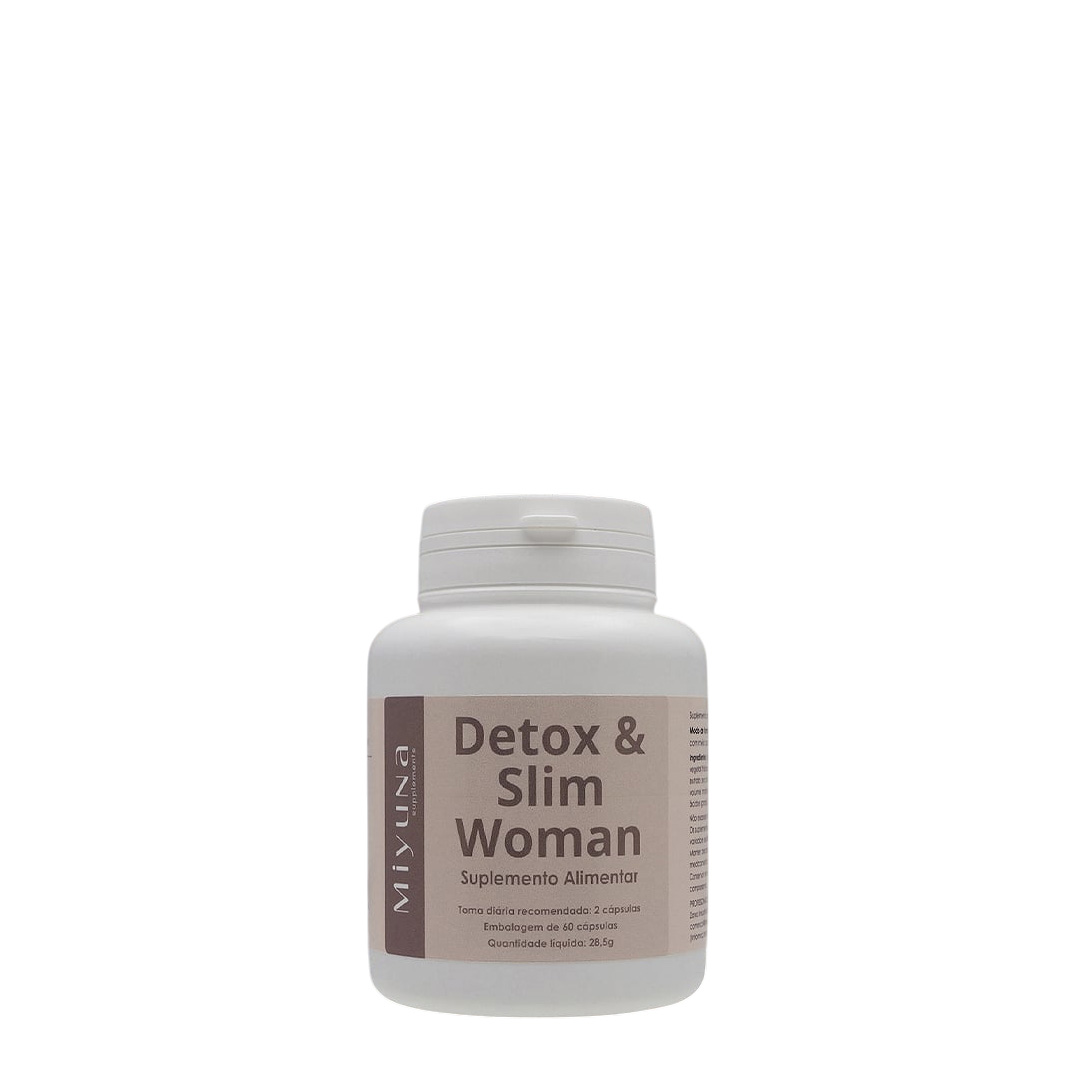 Miyuna suplemento detox & slim women cx 60 cápsulas