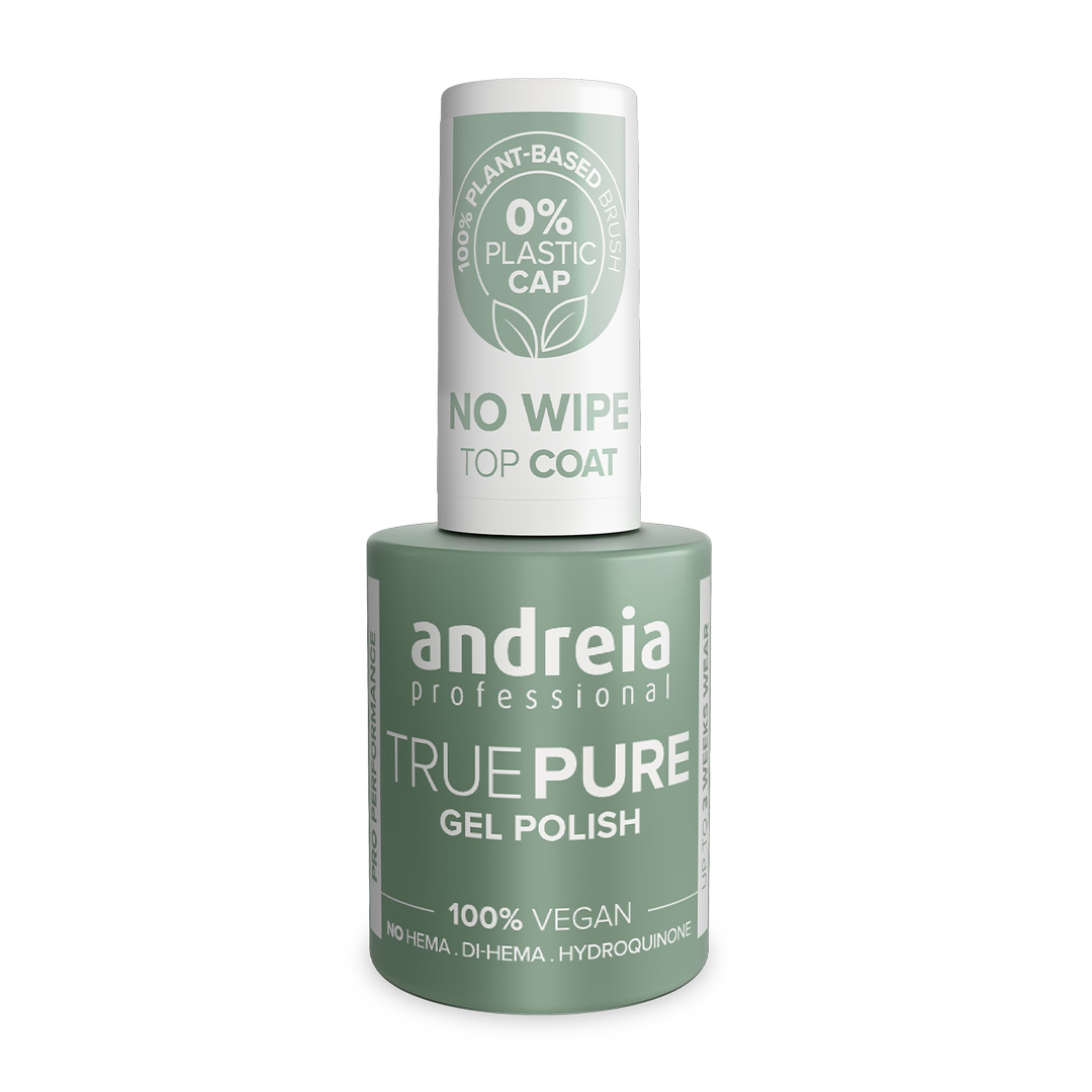 Andreia True Pure gel nail polish top coat no wipe