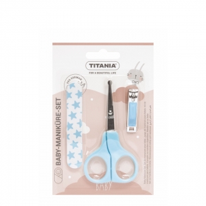 Titania juego de manicura para bebés azul ref1296B