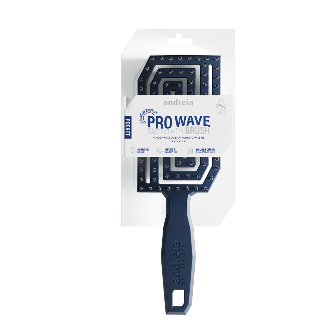 Andreia escova Pro Wave smoother brush pocket night blue