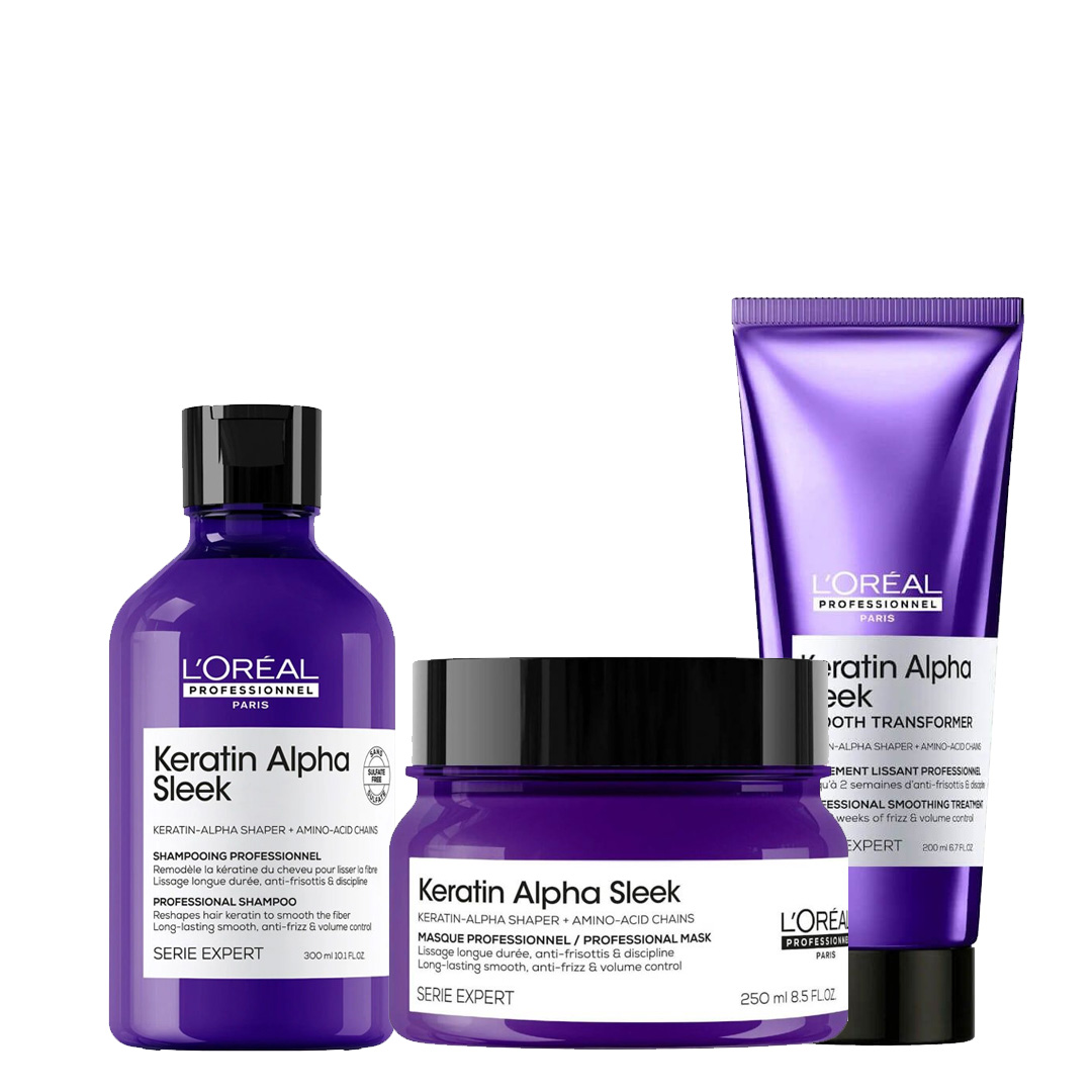 Loreal SE Keratin Alpha Sleek kit 3