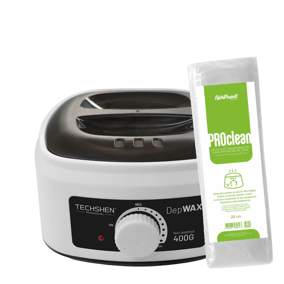 Rickiparodi panela cera Techshen DepWax 400 + Proclean proteção para cera