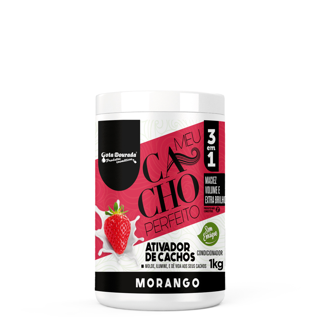Gota Dourada Meu Cacho Perfeito strawberry curl activator