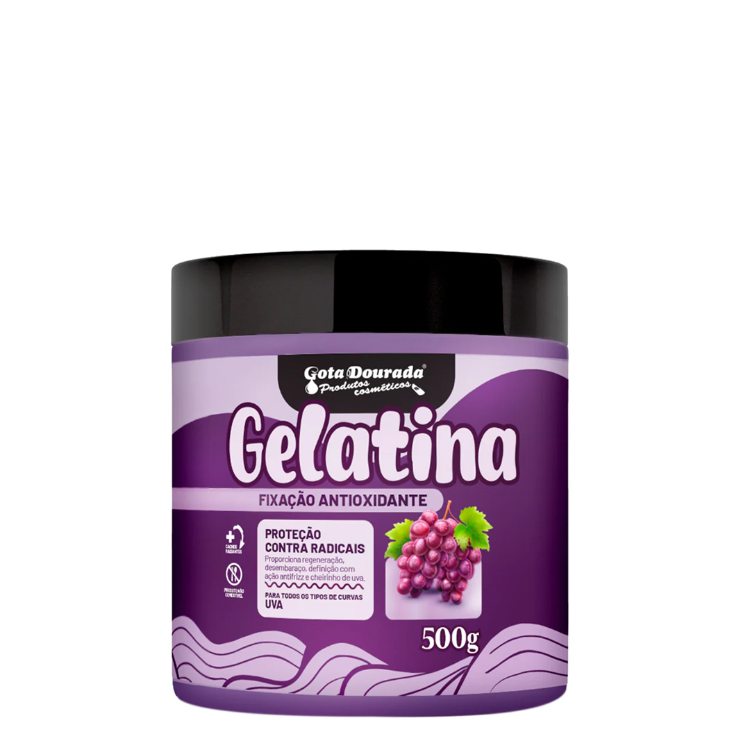 Gota Dourada Gelatina de uva fixação antioxidante