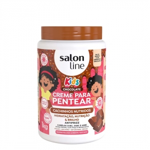 Salon Line creme de pentear kids cachinhos nutridos chocolate 1000g