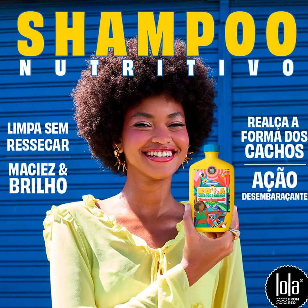 Lola Bossa crespos e cachos champô nutritivo