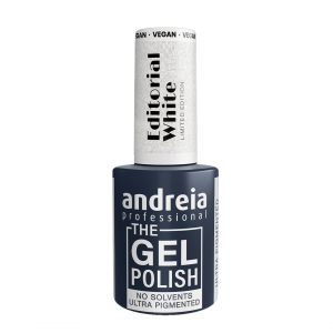 Andreia verniz gel Editorial White EW6 - Glitter Branco e Prata 10.5ml