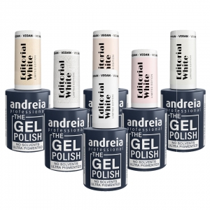 Andreia verniz gel coleção Editorial White