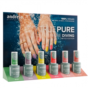 Andreia verniz gel True Pure coleção Pure Diving com expositor