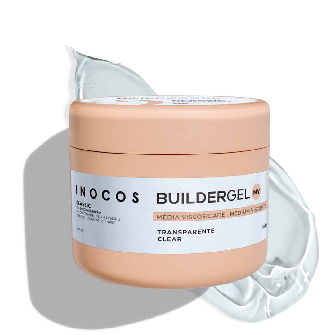 Inocos gel para la construcción de uñas de viscosidad media transparente