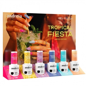 Andreia verniz gel coleção Tropical Fiesta com expositor
