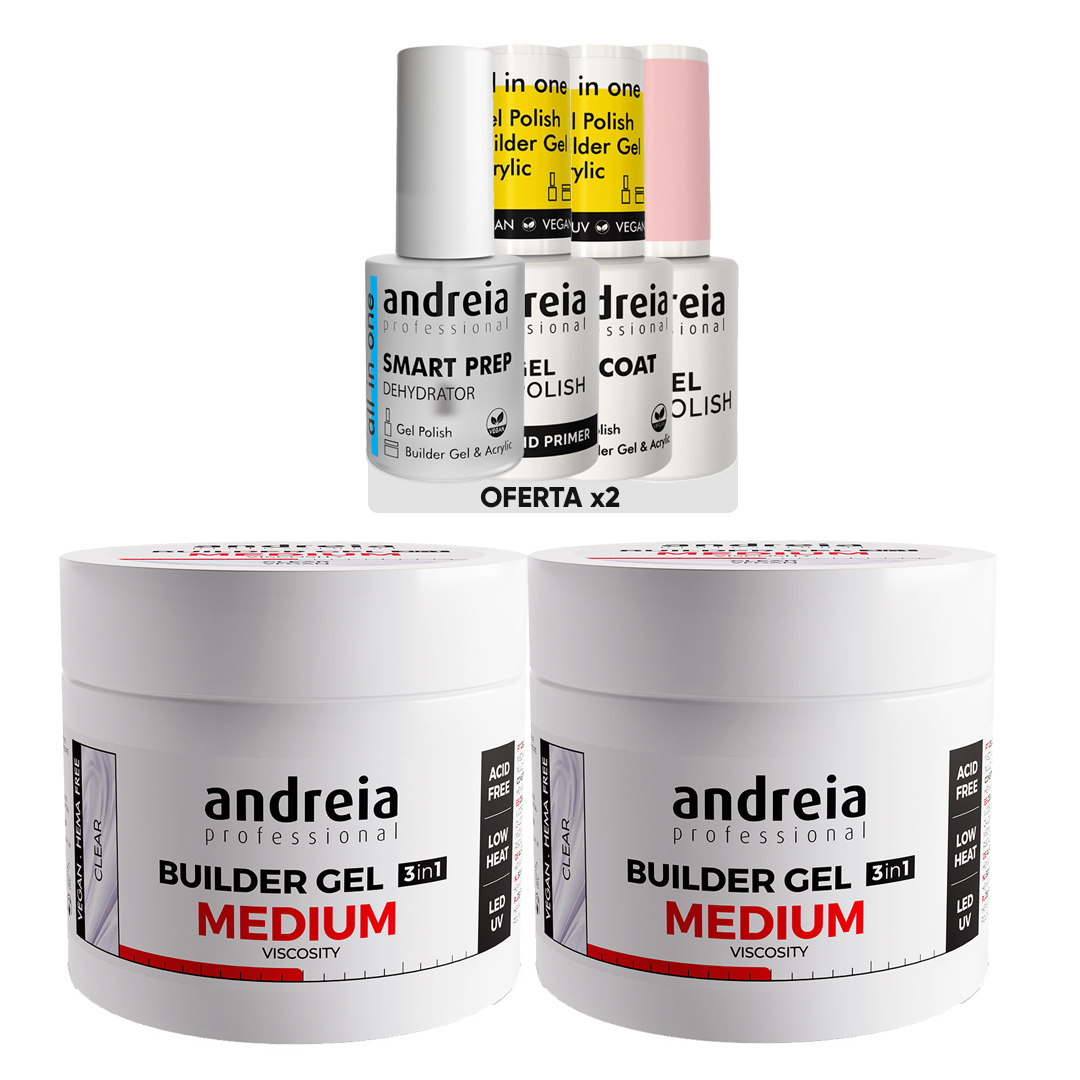 Andreia Hard medium viscosity nail building gel transparent pack