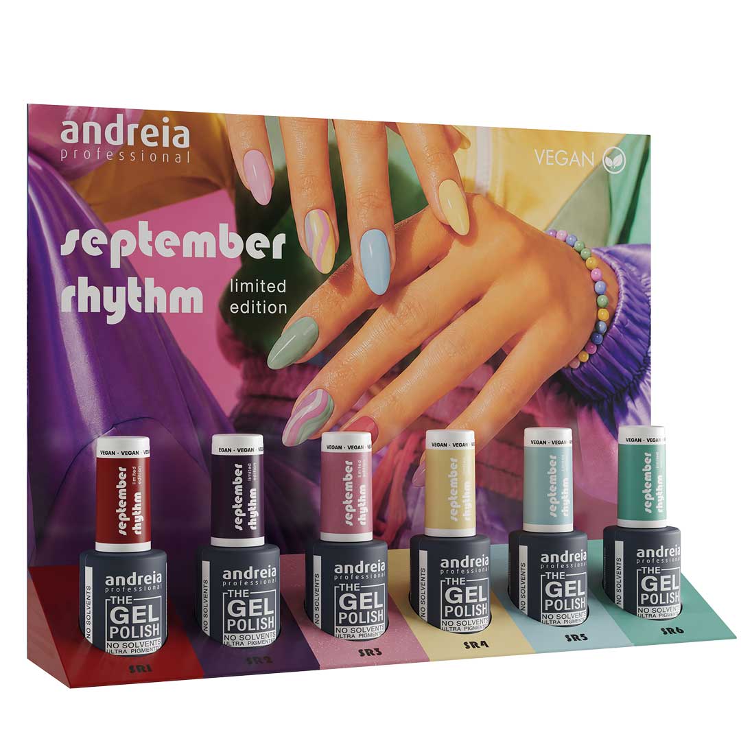 Andreia verniz gel coleção September Rhythm com expositor - Multicolor