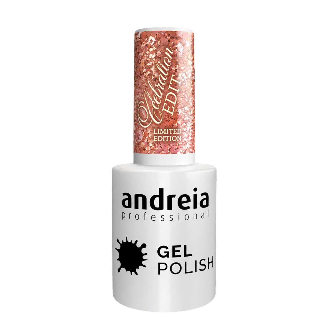 Andreia verniz gel Celebration Edit CE2 - Glitter Branco e Prata